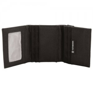 Бумажник Lifestyle Accessories 4.0 Tri-Fold Wallet, чёрный, нейлон, 9x3x10 см VICTORINOX. Цвет: черный