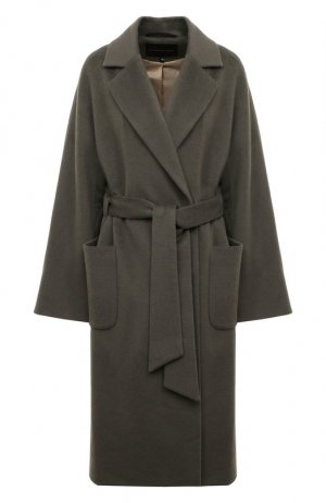 Пальто из шерсти и вискозы Victoria Andreyanova. Цвет: серый