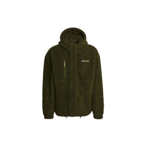 Originals флисовая спортивная куртка с вышивкой логотипа Wb, мужская верхняя одежда темно-оливково-зеленого цвета HN0389 Adidas
