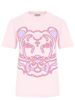 Футболка хлопковая с принтом KENZO