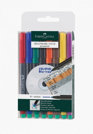 Набор маркеров Faber-Castell Multimark permanent M, перманентный, пулевидный, 1 мм, 8 цв.. Цвет: разноцветный