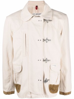Clasp-fastened lightweight jacket Fay. Цвет: бежевый