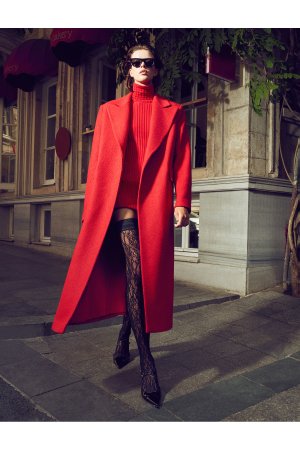 Rachel Araz X - Мини-вязаное платье с высоким воротником , красный Koton
