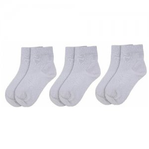 Носки На каждый день 80% хлопка Гранд Nez_TCL12, 3шт, 14-16, серый меланж. Цвет: серый