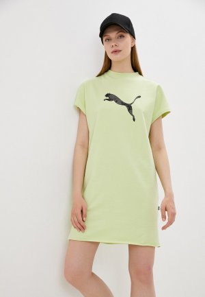 Платье PUMA Summer Graphic Dress. Цвет: зеленый