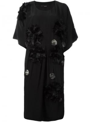 Декорированное платье Dominate Avelon. Цвет: чёрный