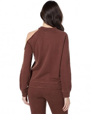 Пуловер Linen French Terry Vented Shoulder Mock Neck Pullover, цвет Truffle Chaser
