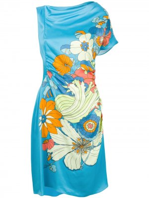 Платье-шифт с цветочным принтом Peter Pilotto. Цвет: синий
