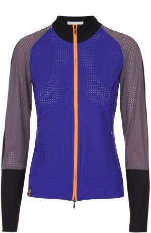 Перфорированная спортивная куртка на молнии Monreal London. Цвет: синий