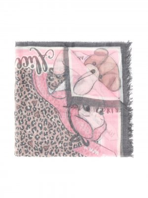 Платок Alice с принтом Monnalisa. Цвет: розовый