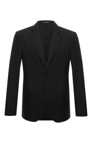 Шерстяной пиджак Emporio Armani. Цвет: чёрный