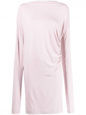 Платье с длинными рукавами и драпировкой Vivienne Westwood. Цвет: розовый