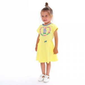 Платье для девочки, цвет жёлтый, рост 92 см Bembi. Цвет: желтый