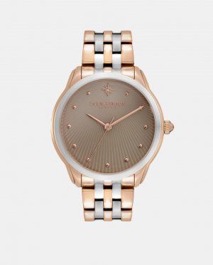 Двухцветные женские часы Starlight 24000050 из стали , розовый Olivia Burton