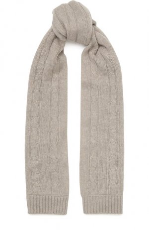 Кашемировый шарф фактурной вязки Loro Piana. Цвет: серый