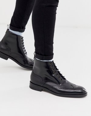 Черные блестящие ботинки-броги twrehs-Черный Ted Baker