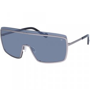 Солнцезащитные очки , монолинза, оправа: металл, с защитой от УФ, серебряный Bogner. Цвет: серый