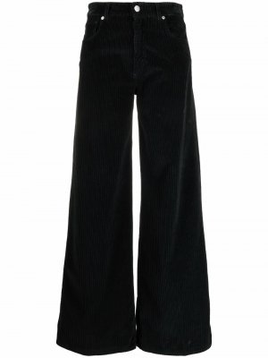 Вельветовые брюки широкого кроя Pt01. Цвет: черный