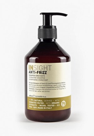 Шампунь Insight разглаживающий Anti-Frizz, 400 мл. Цвет: коричневый
