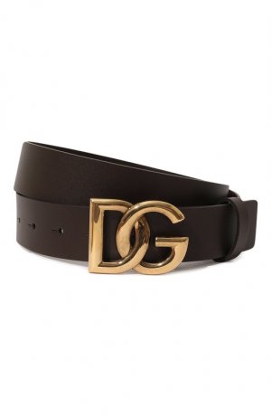 Кожаный ремень Dolce & Gabbana. Цвет: коричневый