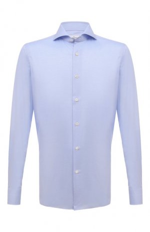 Хлопковая сорочка Giampaolo. Цвет: голубой