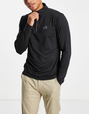 Черный лонгслив с молнией длиной 1/4 Newport-Черный цвет Calvin Klein Golf
