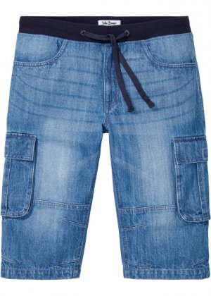 Длинные джинсы-шорты свободного кроя , синий John Baner Jeanswear