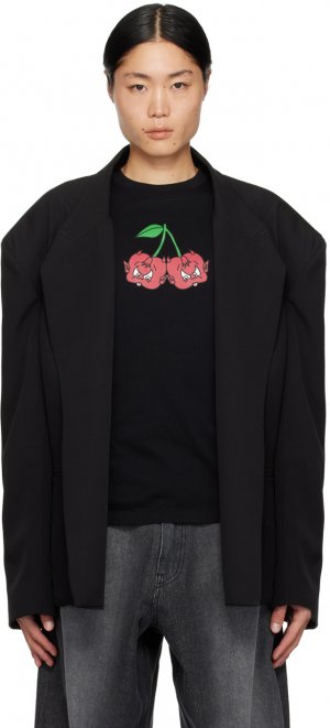 Черный пиджак с остроконечными лацканами Abra