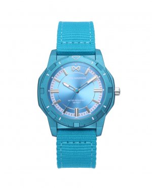 Женские часы Mission, алюминиевый корпус, нейлоновый ремешок голубого цвета , синий Mark Maddox