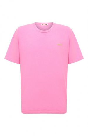 Хлопковая футболка MC2 Saint Barth. Цвет: розовый