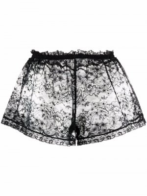 Прозрачные кружевные шорты Dolce & Gabbana. Цвет: черный