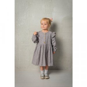 Платье , размер 116-122, серый Blueberry. Цвет: серый