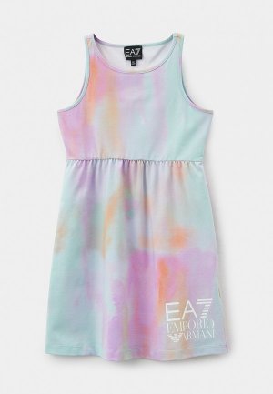 Платье EA7. Цвет: разноцветный