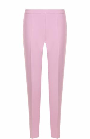 Укороченные прямые брюки со стрелками BOSS. Цвет: розовый