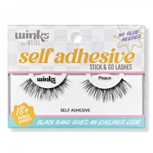 Ardell Winks Self Adhesive Stick  Go Black Strip Lashes Peace