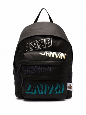 Graffiti logo-print backpack LANVIN. Цвет: черный