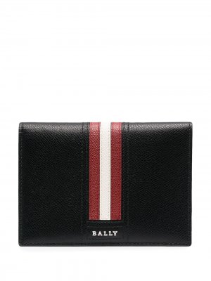 Бумажник с контрастными полосками Bally. Цвет: черный