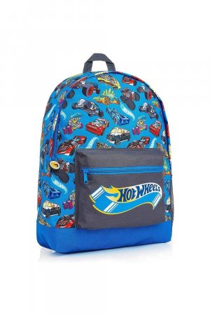 Рюкзак с принтом «Автомобили» , синий Hot Wheels