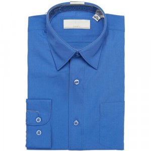 Школьная рубашка , на пуговицах, размер 34/146, синий Sky Lake. Цвет: белый