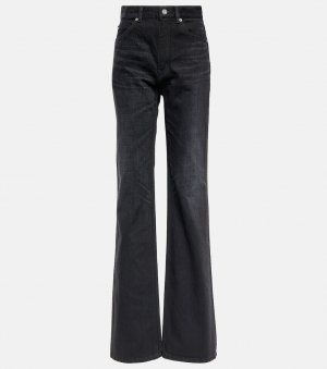 Расклешенные джинсы 70-х с высокой посадкой SAINT LAURENT, черный Laurent