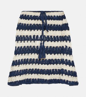 Хлопковая мини-юбка farrah крючком , синий Anna Kosturova