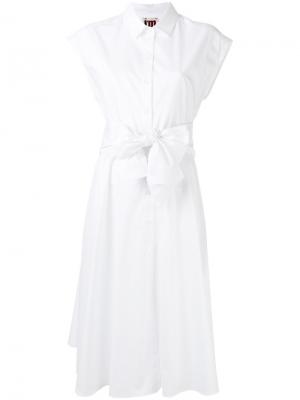 Платье-рубашка с бантом спереди IM Isola Marras I'M. Цвет: белый