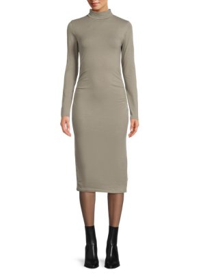 Облегающее платье миди с воротником-стойкой , цвет Concrete James Perse