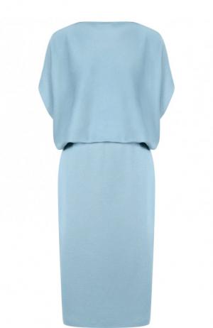 Вязаное платье из смеси шелка и кашемира без рукавов Tse. Цвет: голубой