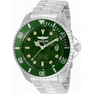 Автоматические мужские часы Invicta Pro Diver с зеленым циферблатом из нержавеющей стали 35719 200M