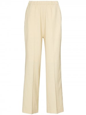 Wide-leg trousers GIA STUDIOS. Цвет: желтый