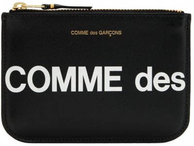 Черный огромный клатч с логотипом Comme des Garçons Wallets