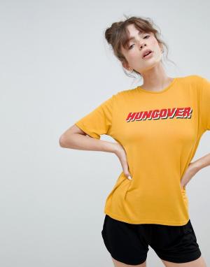 Пижамный комплект с футболкой и шортами Hungover Adolescent Clothing. Цвет: мульти
