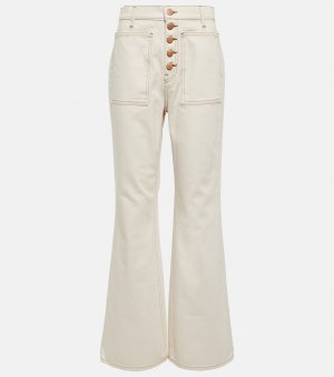 Расклешенные джинсы Lou с высокой посадкой ULLA JOHNSON, белый Johnson