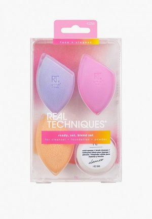 Набор спонжей для макияжа Real Techniques Chroma Ready, Set, Blend. Цвет: разноцветный